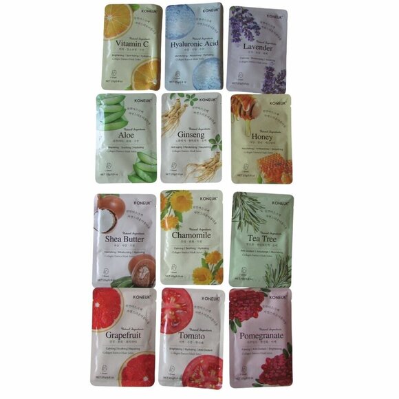 12 pk Koneuk Collagen Essence Facial Mask Skin Care Moisturizer - Picture 1 of 2